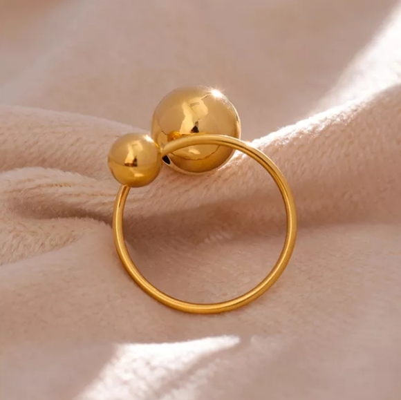 Stylish Ball Adjustable Ring - Picture 4 of 5